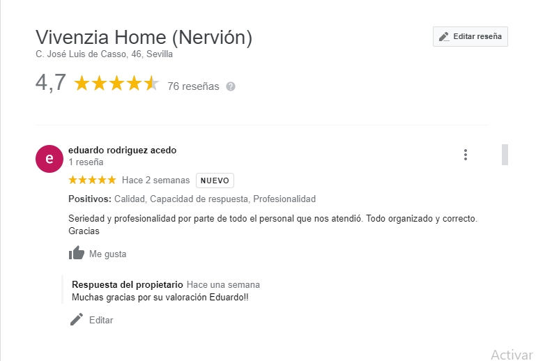 recomendación Google