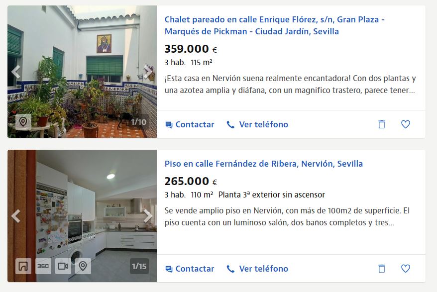 viviendas a la venta en Nervión